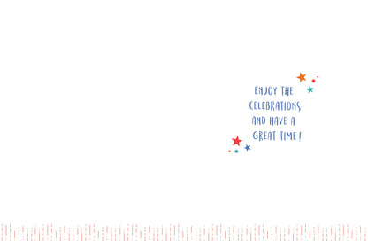 Birthday Card, Nephew, Cakes On Red