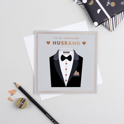 Pocket Square Husband Birthday Card