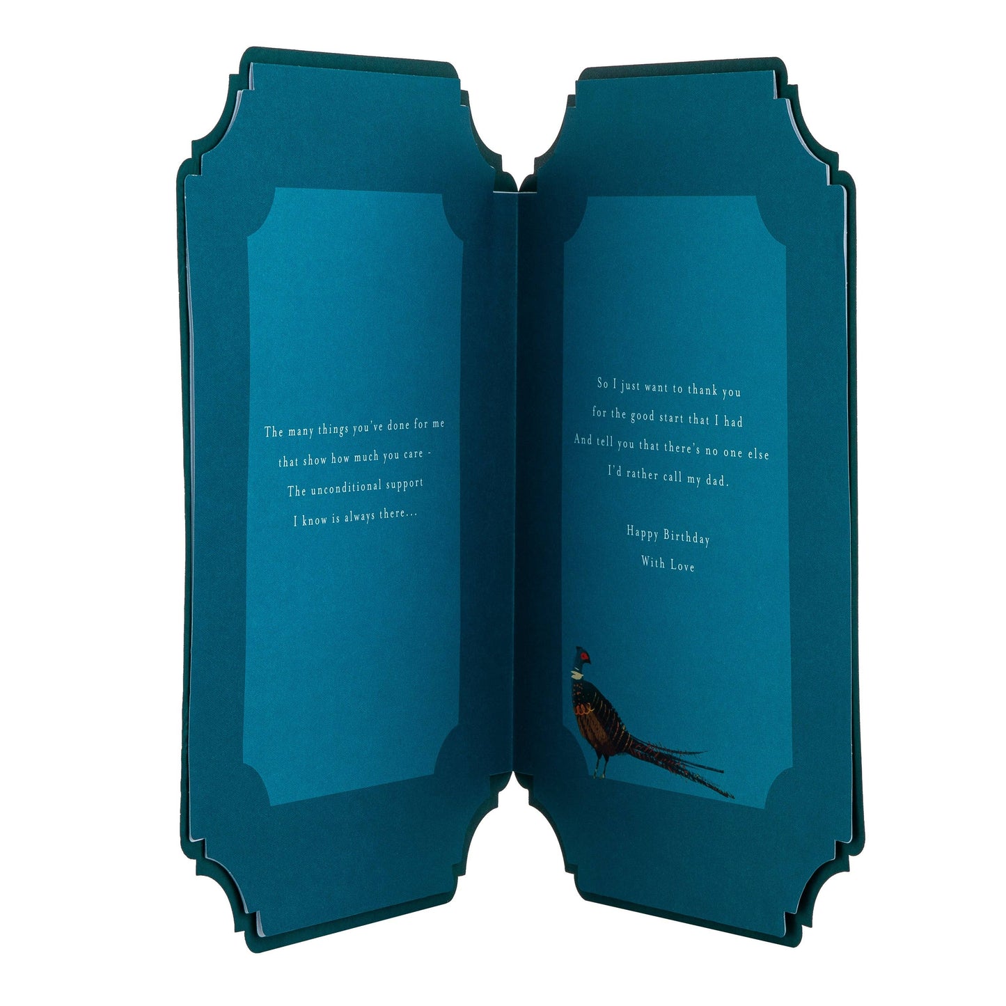 Birthday Card for Dad - Floral Design with Verse