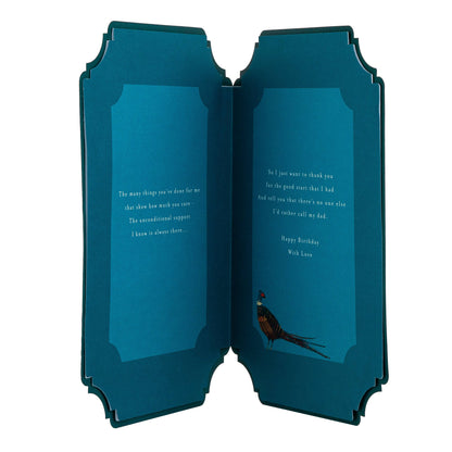 Birthday Card for Dad - Floral Design with Verse