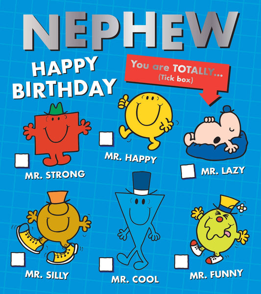 Mr Men & Little Miss Nephew Birthday Card