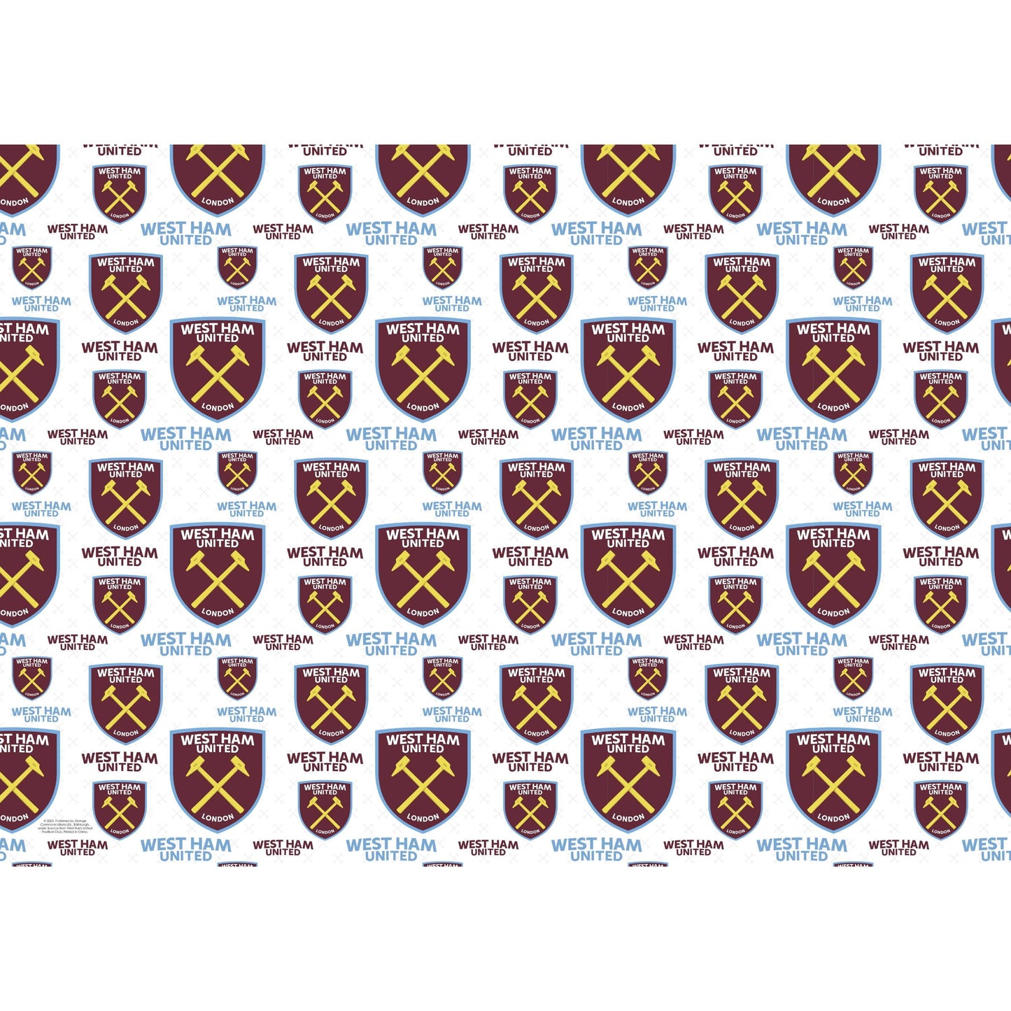 West Ham FC 2 Sheet 2 Tag Gift Wrap