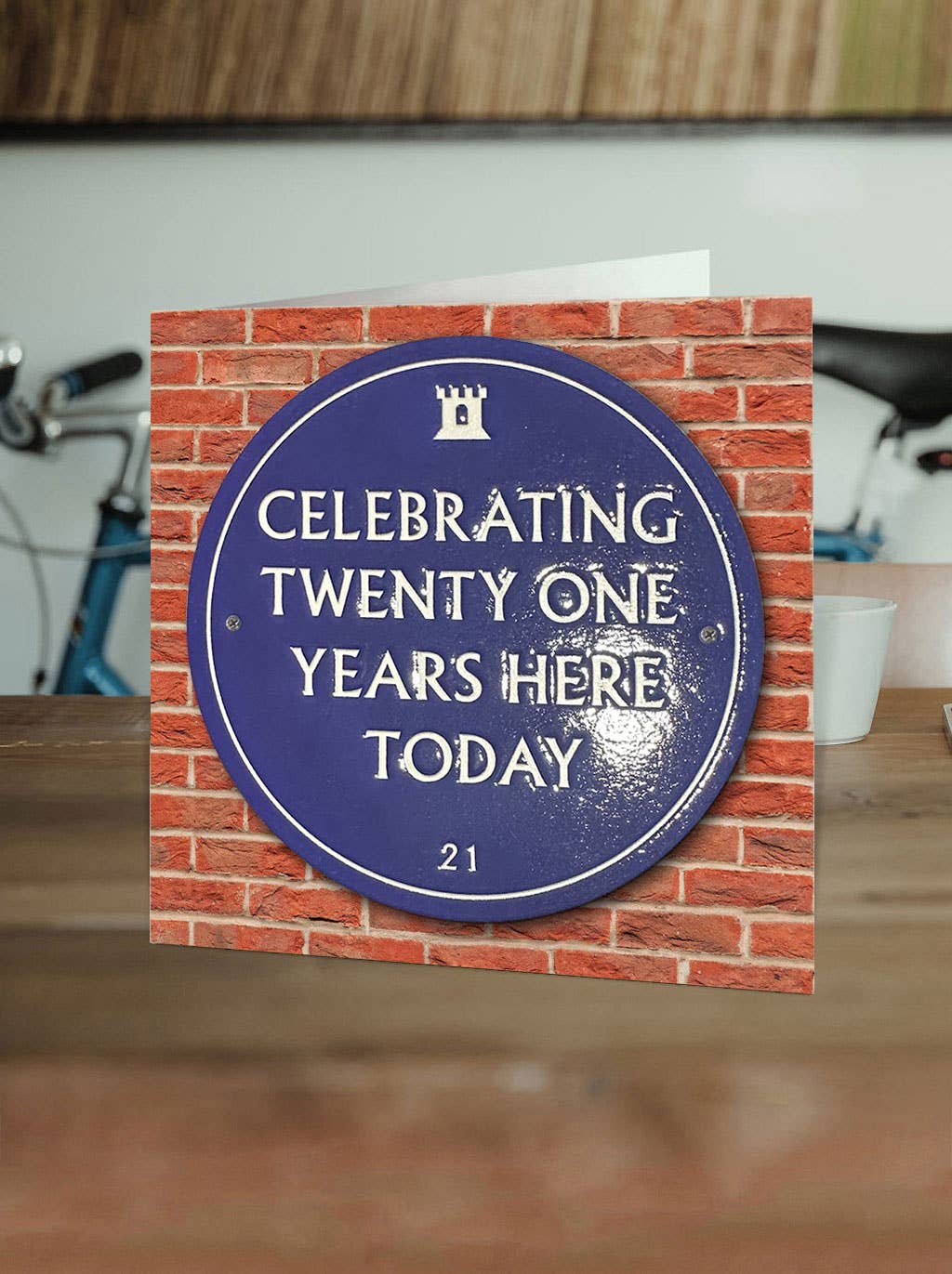 21st Birthday Milestone - Embossed Glossy Greetings Card