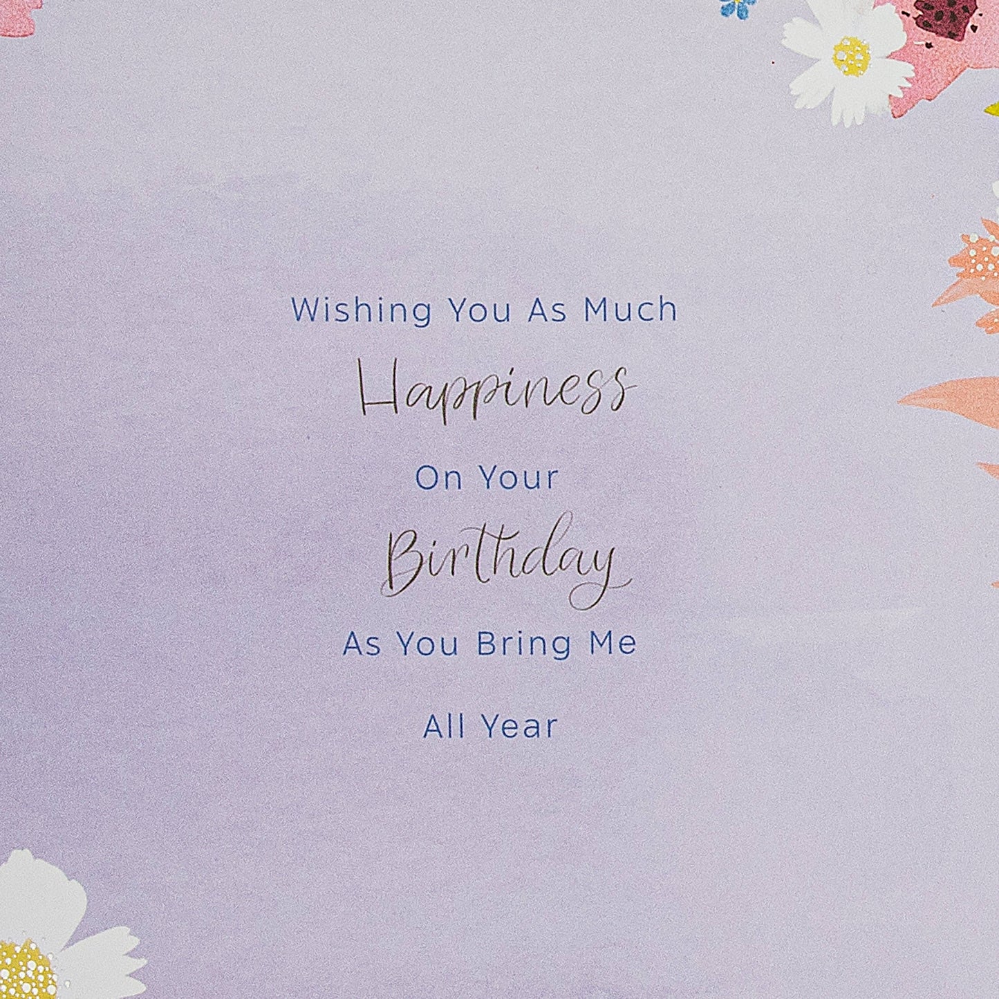 Birthday Card for Loved One with Pink Florals & Verse