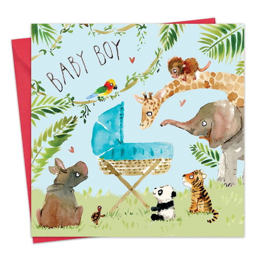 New Baby Boy Card Jungle