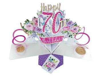 70th Birthday - Pop-Up Greeting Card - Second Nature