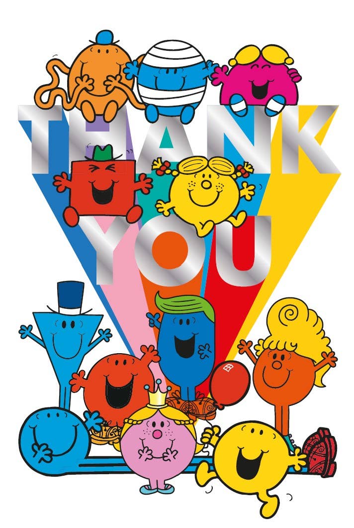 Mr Men & Little Miss Thank You Card