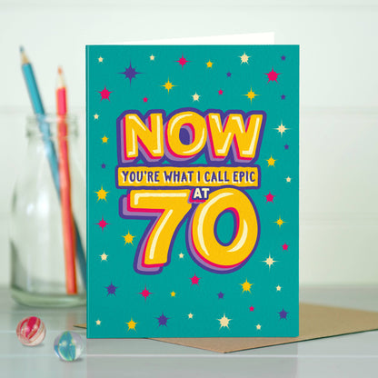 GA16 Funny epic 70th milestone birthday card