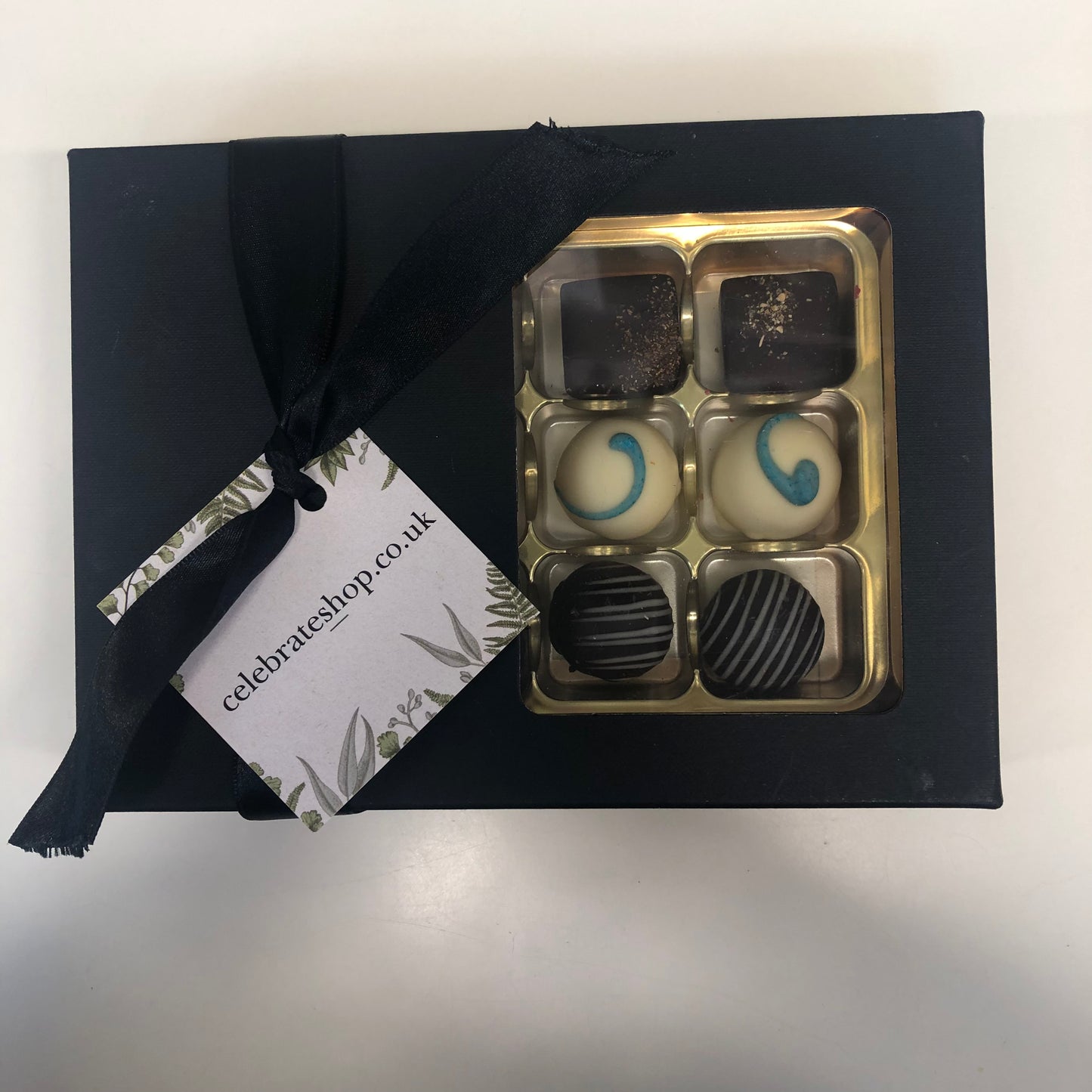 Select Your Own Black Luxury 12 Chocolate Gift Box