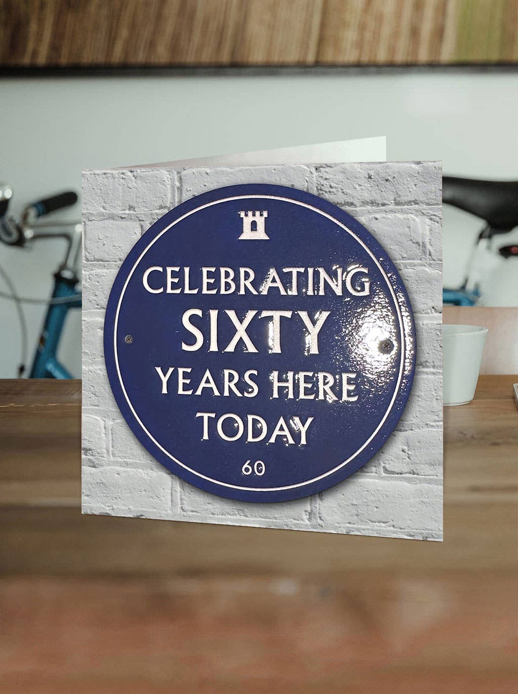 60th Birthday Milestone - Embossed Glossy Greetings Card