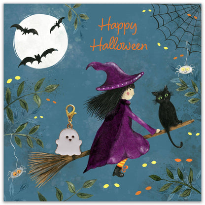 Halloween Card & Gift with Detachable Ghost Charm