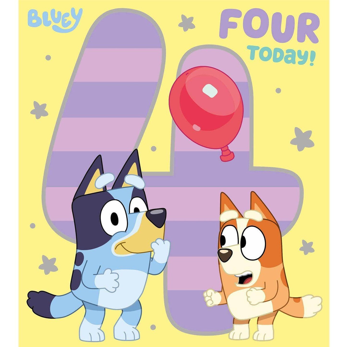 Bluey Age 4 Birthday Card