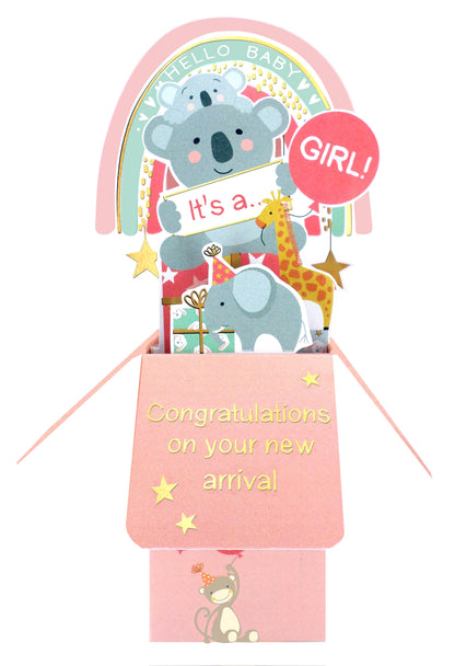 Baby Girl Koala - 3D Pop Up's Greeting Card - Second Nature