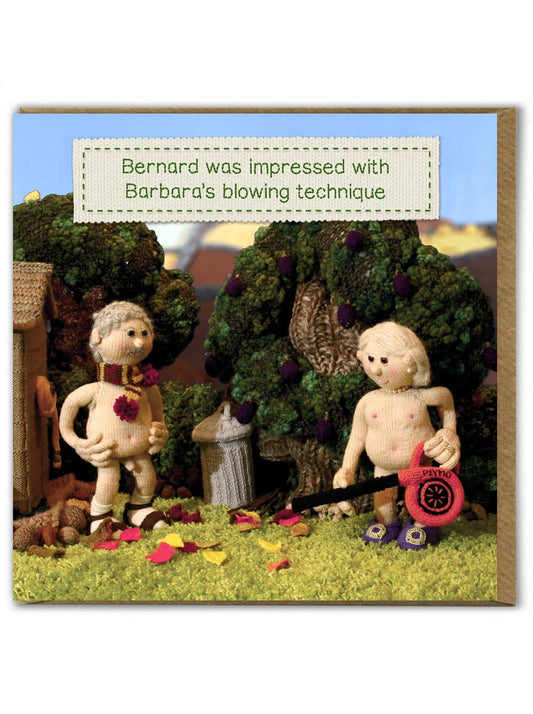 Funny Birthday Card - Blowing Technique by Nudinits