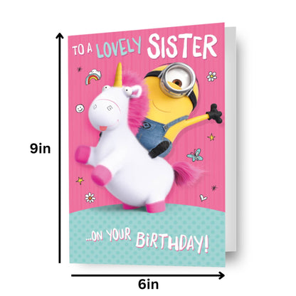 Despicable Me Minions 'Lovely Sister' Birthday Card