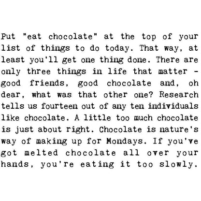 Choco-holic Funny Card For Chocolate Lovers