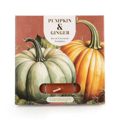 Set of 9 Tealights - Pumpkin & Ginger