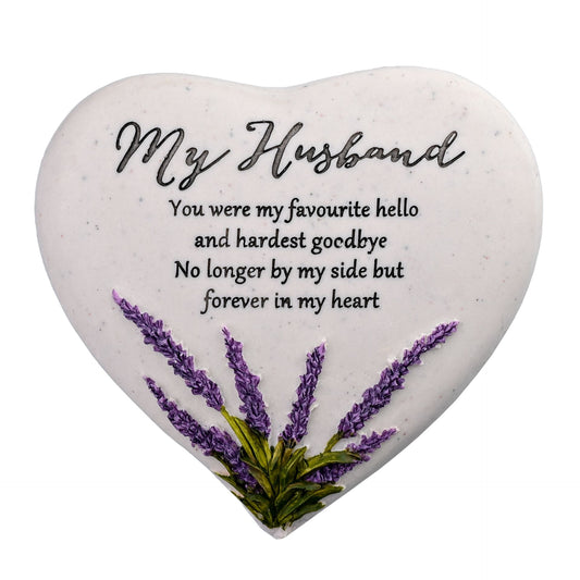 Thoughts Of You Heart Stone/Lavender-Husband