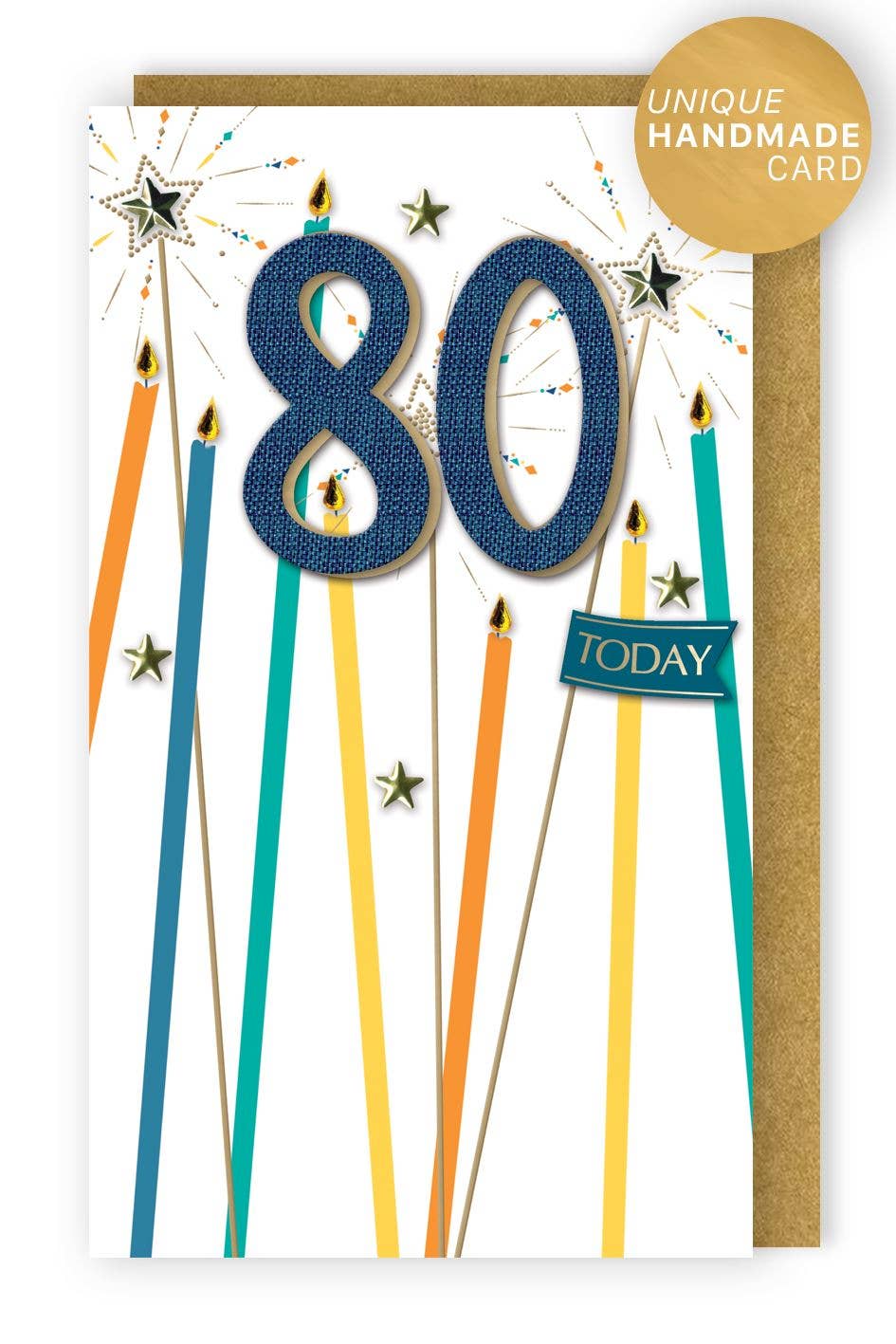 80th - Candles - Champagne - Second Nature