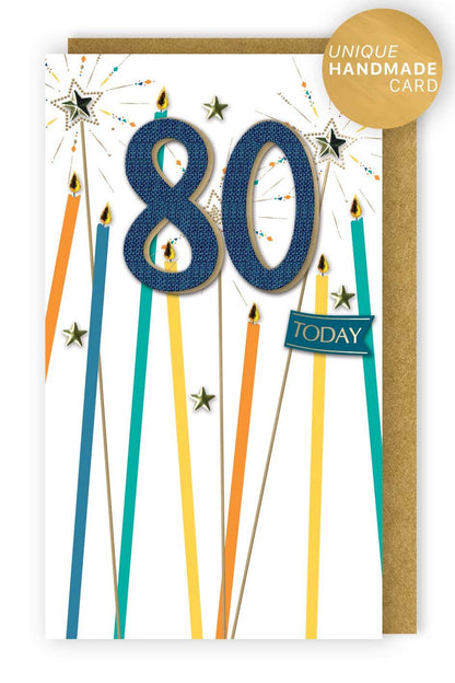 80th - Candles - Champagne - Second Nature