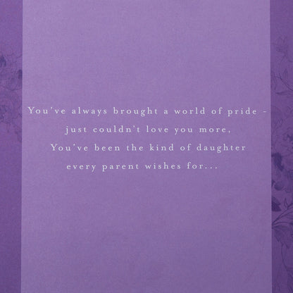 Birthday Card for Daughter with Floral Design and Verse