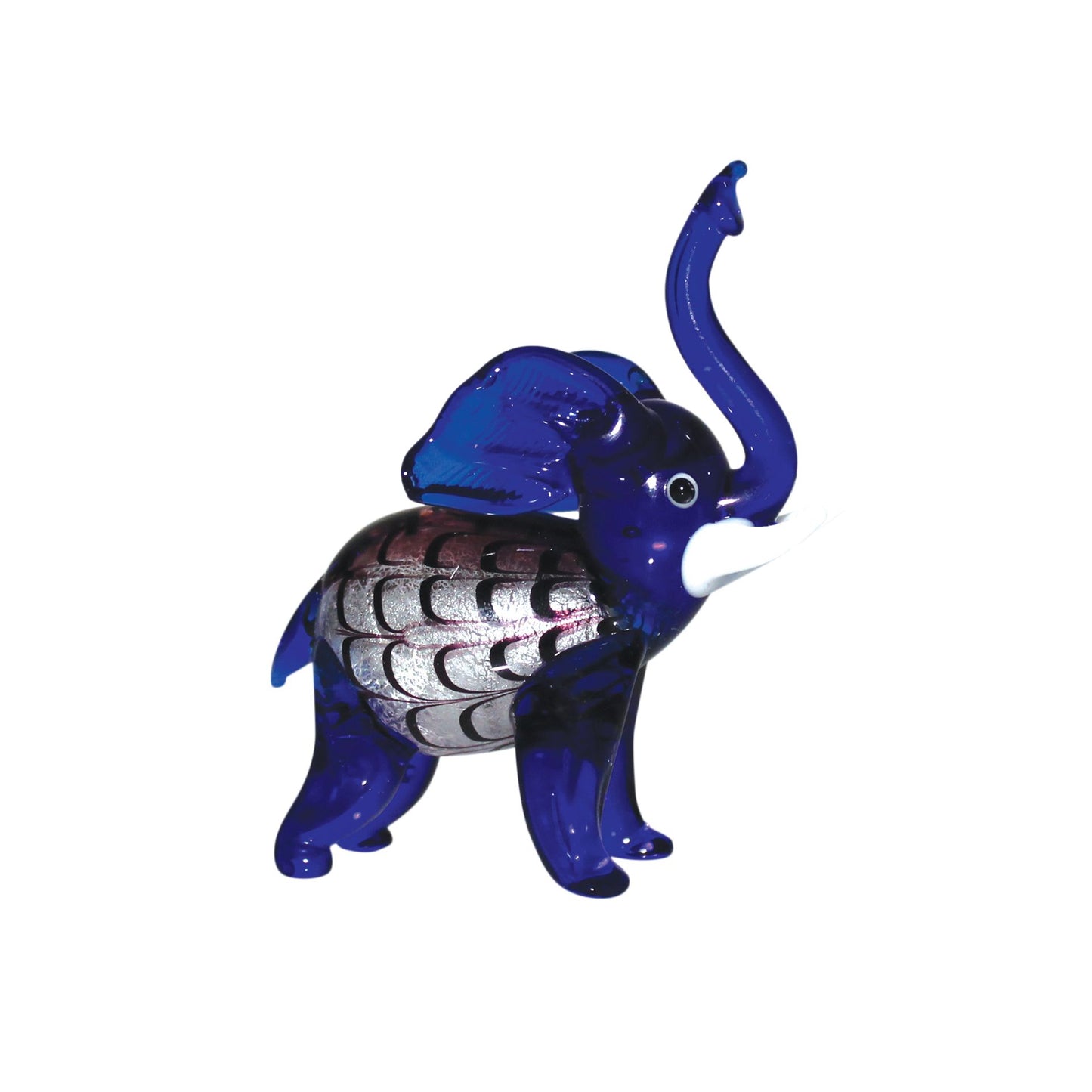 Objets d'art miniature glass figurine- Blue elephant