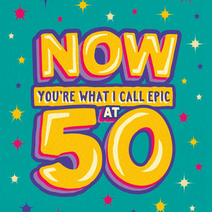 GA14 Funny epic 50th milestone birthday card