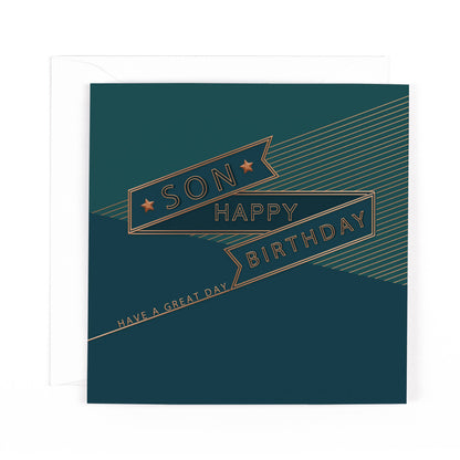 Pocket Square Son Birthday Card