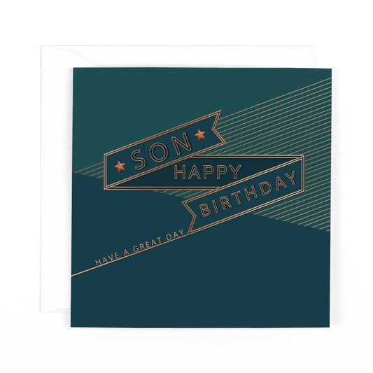 Pocket Square Son Birthday Card