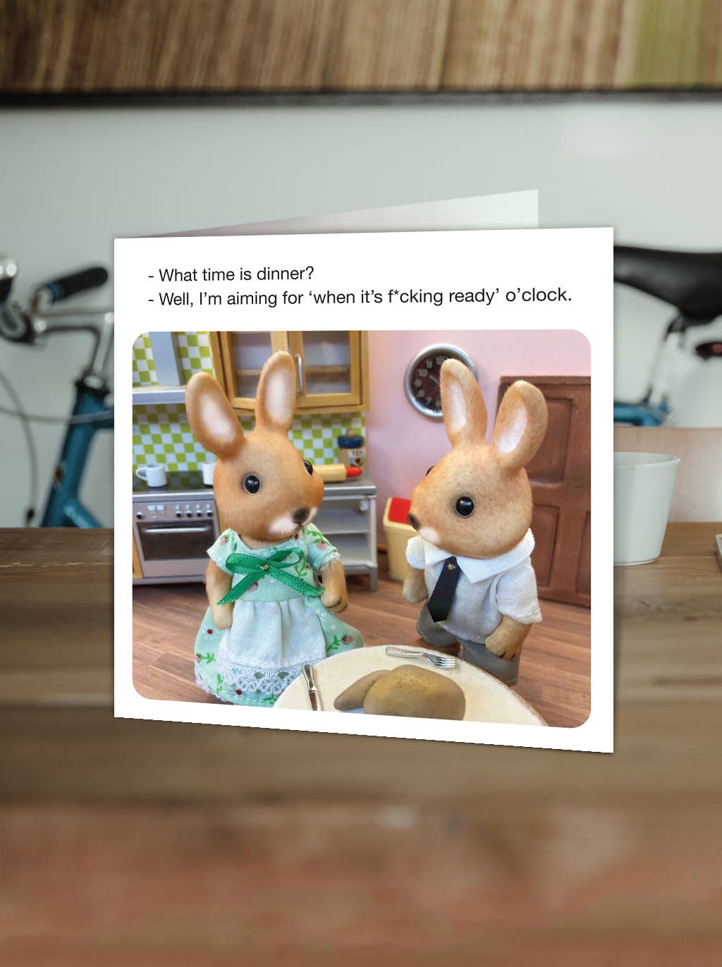 Funny Birthday Card - What Time Is Dinner? - by Forest_Friends