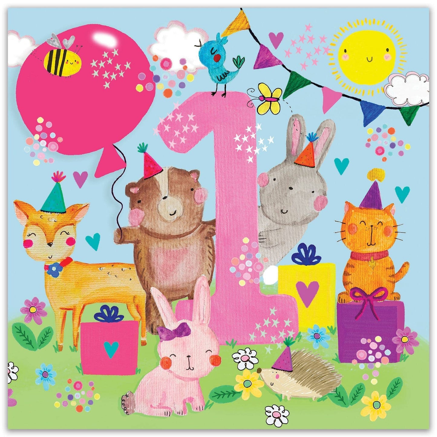 Age 1 Girl's Birthday - Woodland Animal Party