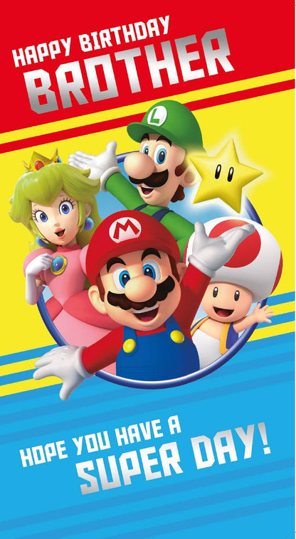 Super Mario Bros 'Brother' Birthday Card