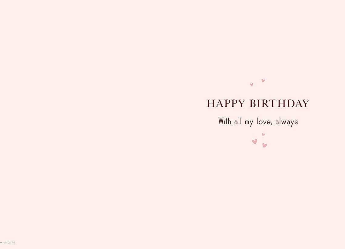 Birthday Card, Wife, Heart