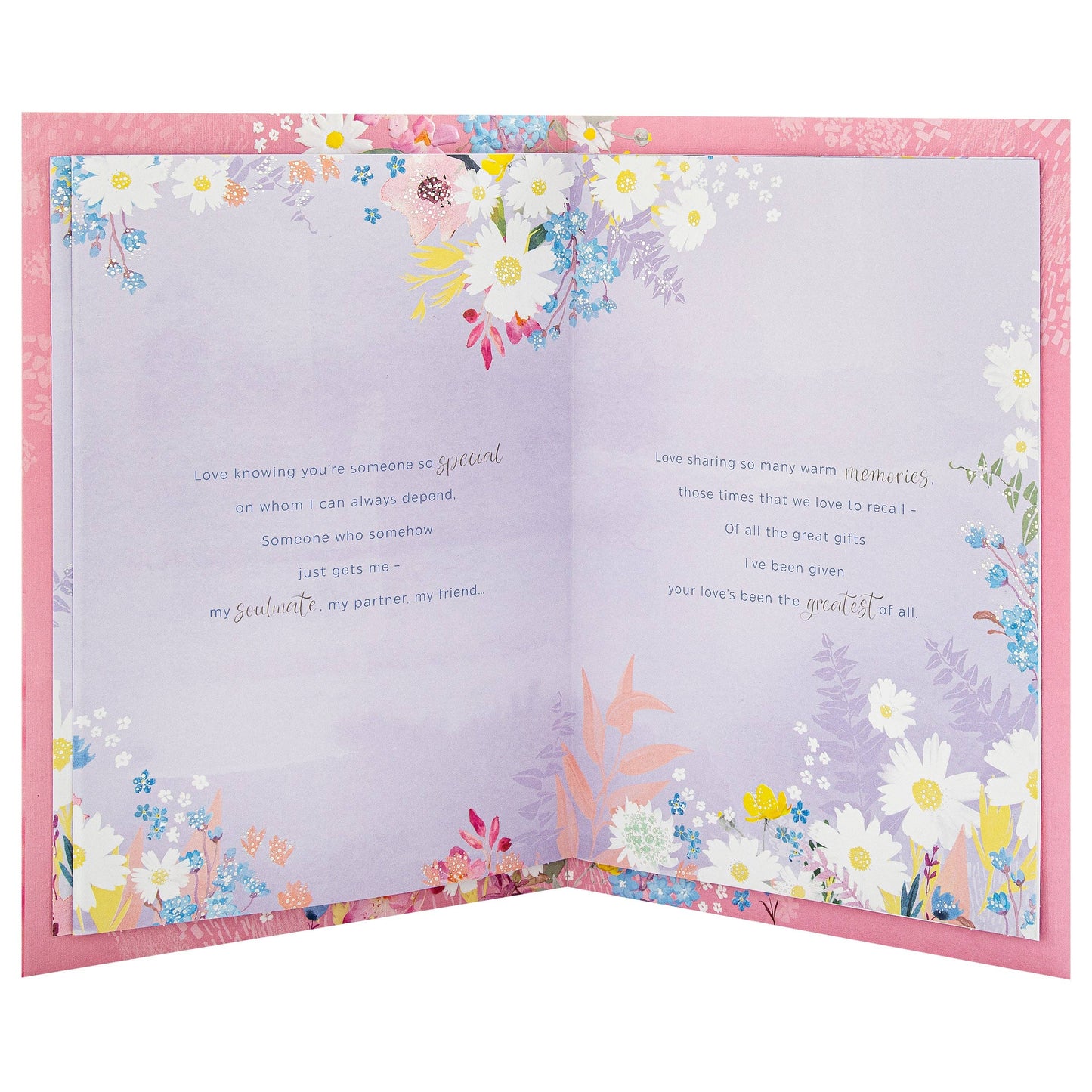 Birthday Card for Loved One with Pink Florals & Verse