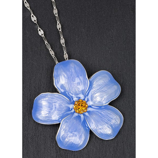 Equilibrium Silver Plated Forget Me Not Pendant