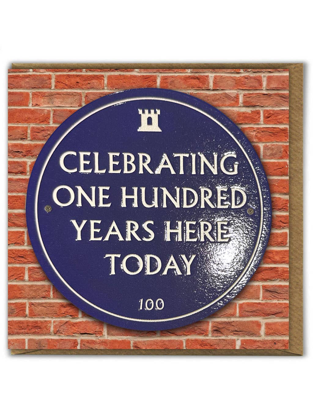100th Birthday Milestone - Embossed Glossy Greetings Card