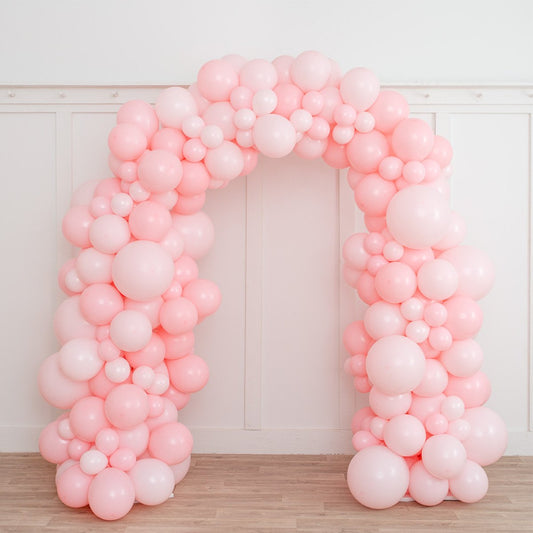 Baby Pink Ready Made Latex Balloon Arch Inflated