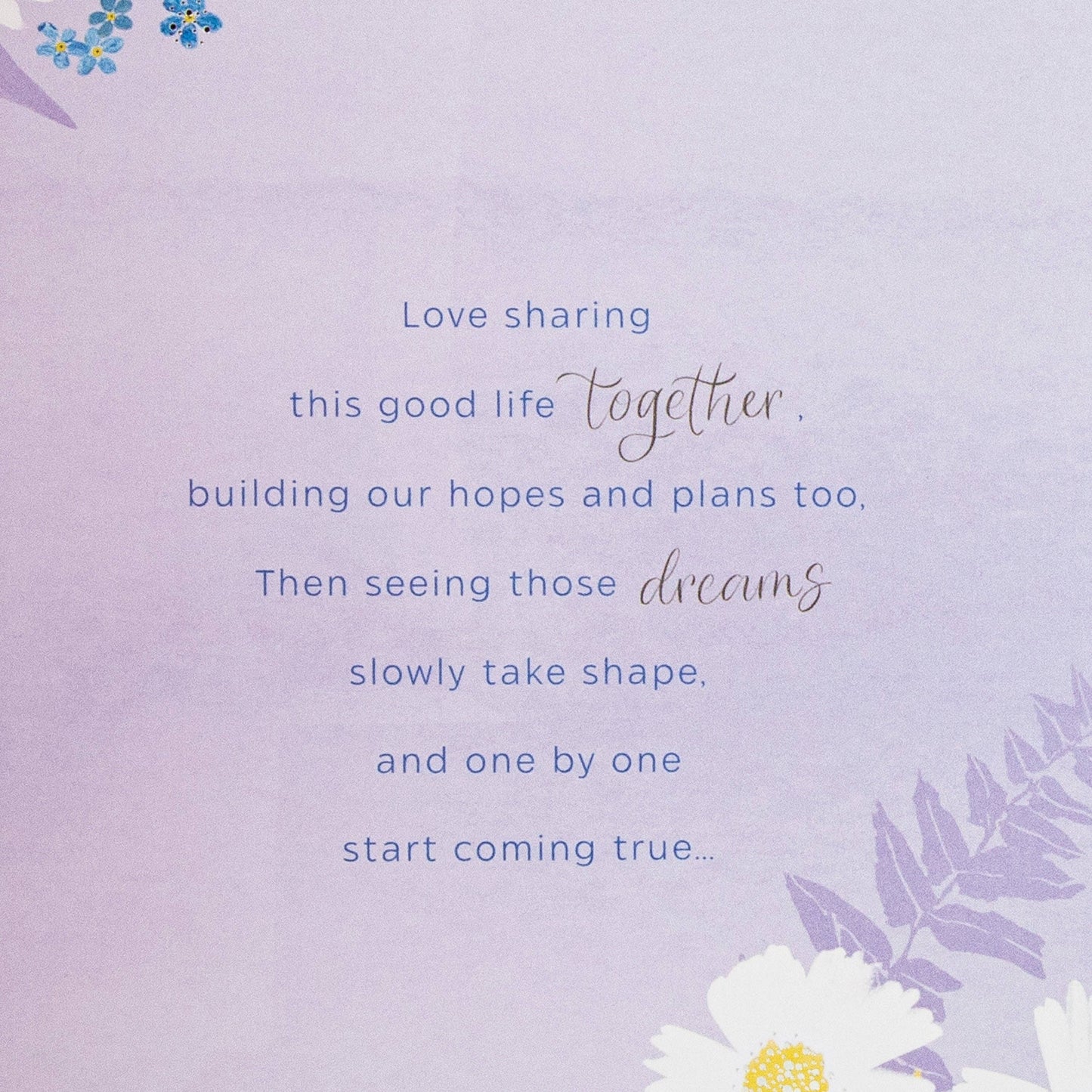 Birthday Card for Loved One with Pink Florals & Verse