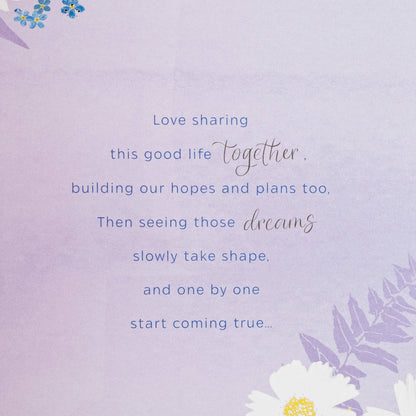 Birthday Card for Loved One with Pink Florals & Verse