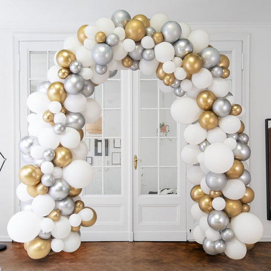 Metallica Ready Made Latex Balloon Arch Inflated