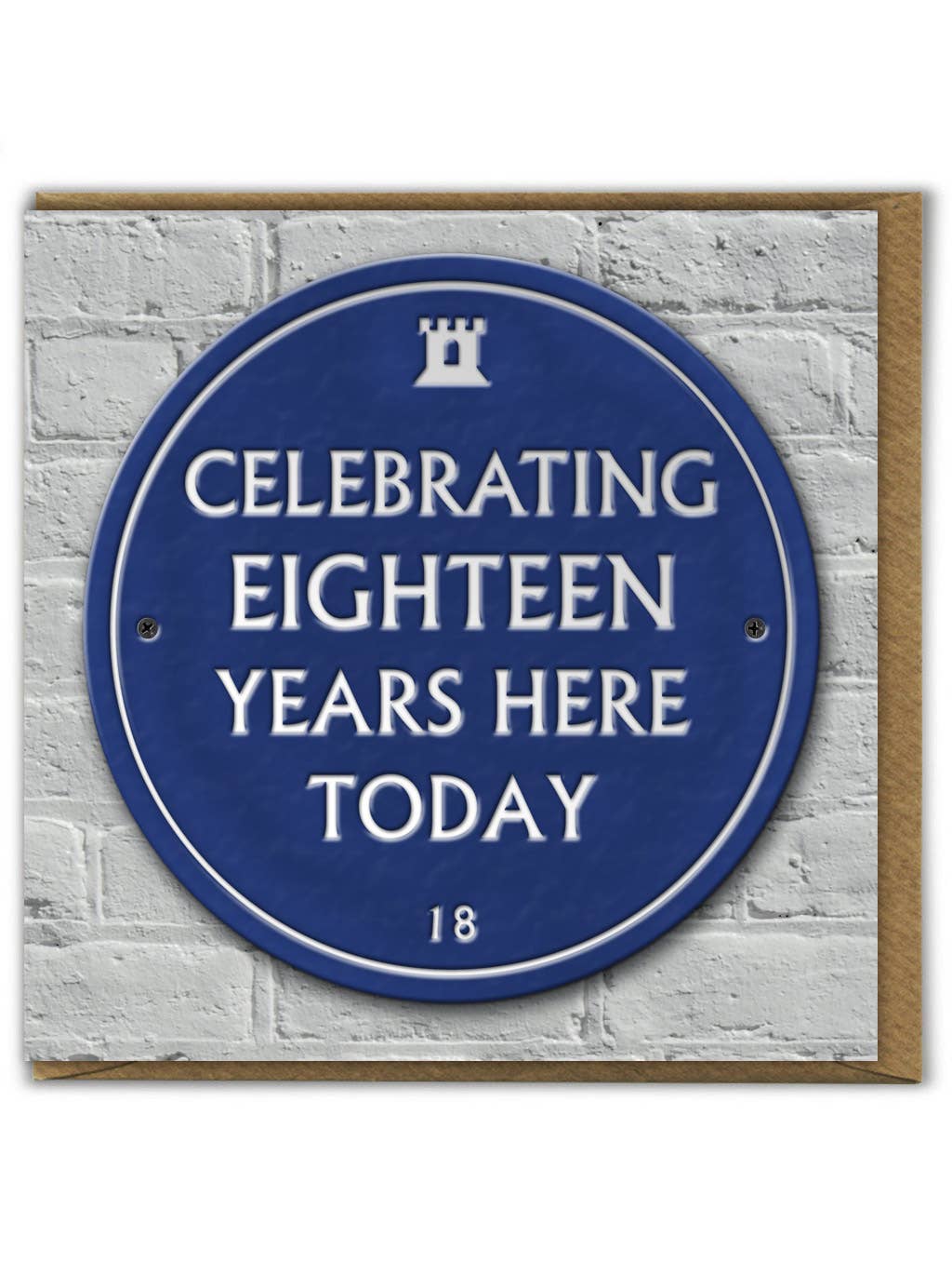 18th Birthday Milestone - Embossed Glossy Greetings Card
