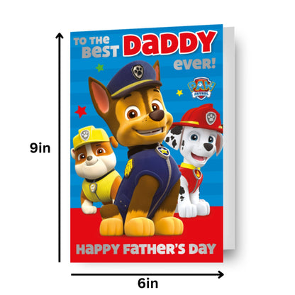 Paw Patrol 'Best Daddy' Father's Day Card