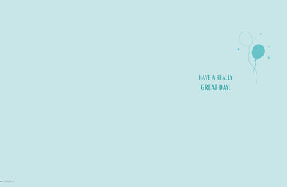 Birthday Card, Cousin M, Presents On Blue Pattern