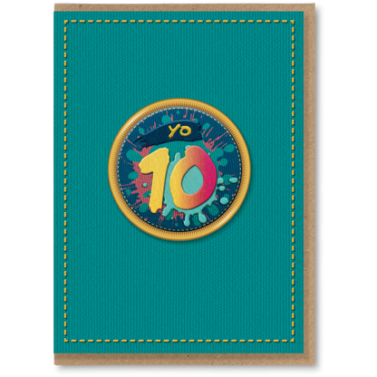 NAP250 10th birthday card, yo 10