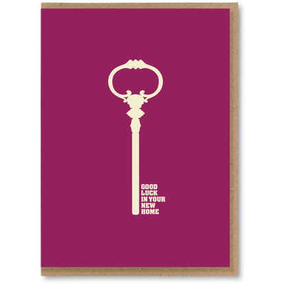 JMT60 Housewarming card, front door key