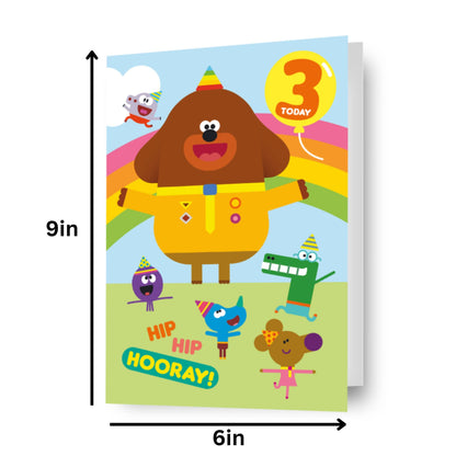 Hey Duggee Age 3 Birthday Card
