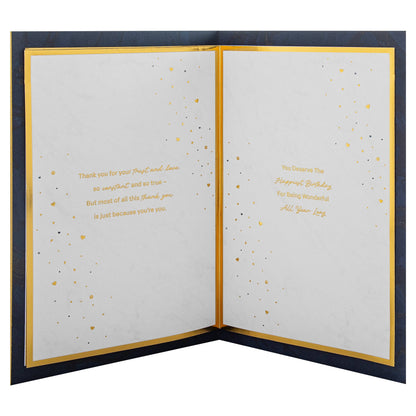 Birthday Card for Loved One - Dark Heart Pattern Design