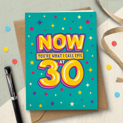 GA12 Funny epic 30th milestone birthday card