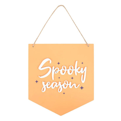Orange Spooky Season Pastel Halloween Hanging Sign