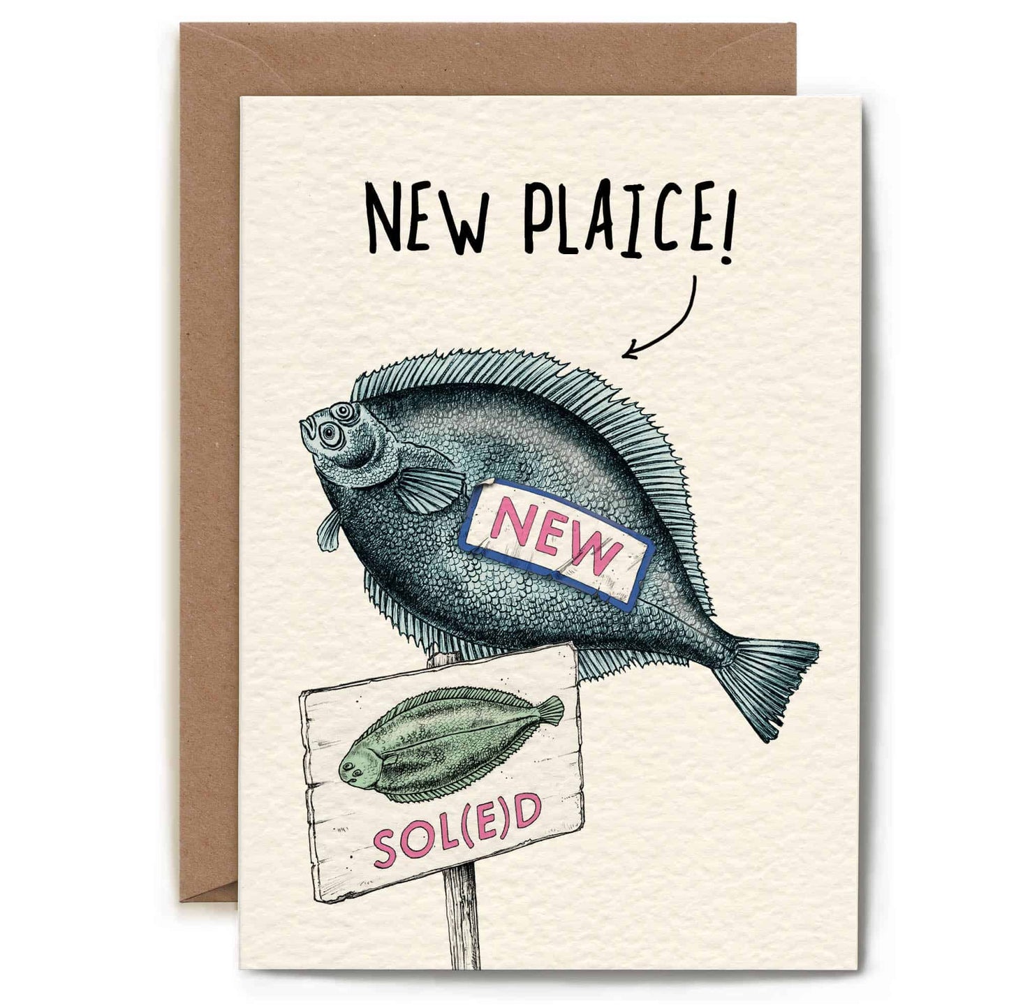New Plaice Card - Housewarming Card - New Home Card